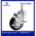 Medium Duty Black PU Caster with Total Brake